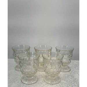 White hall Vintage Clear juice, dessert, sherbert‎ glasses set/5